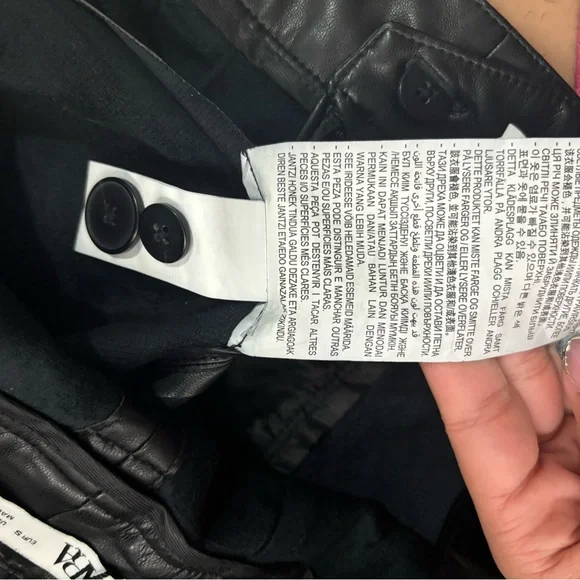 NWT ZARA Women’s Black High-Waisted Leather Pants - Picture 10 of 14